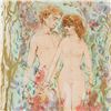 Image 2 : "The First Couple" Limited Edition Lithograph by Edna Hibel (1917-2014), Numbere