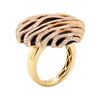 Image 4 : 1.65 ctw Diamond and Onyx Ring - 18KT Rose Gold