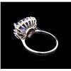 Image 3 : 3.72 ctw Tanzanite and Diamond Ring - 14KT White Gold