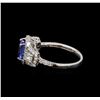 Image 3 : 18KT White Gold 1.41 ctw Tanzanite and Diamond Ring