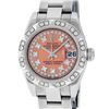 Image 1 : Rolex Ladies Stainless Steel Quickset Salmon String Diamond Datejust Wristwatch