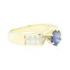 Image 1 : 2.20 ctw Blue Sapphire and Diamond Ring - 18KT Yellow Gold