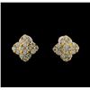 Image 1 : 14KT Yellow Gold 0.70 ctw Diamond Earrings