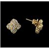 Image 2 : 14KT Yellow Gold 0.70 ctw Diamond Earrings