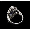 Image 3 : 1.84 ctw Tanzanite and Diamond Ring - 14KT White Gold