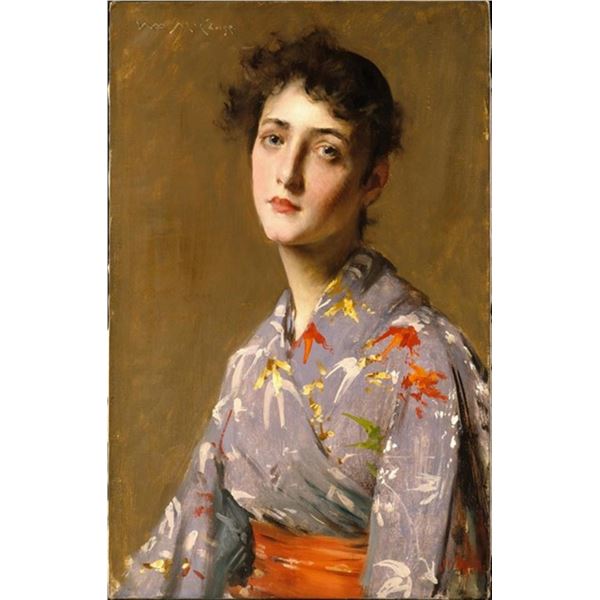 William Merritt Chase - Girl in a Japanese Costume