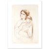 Image 1 : "Leona and Baby" Limited Edition Lithograph by Edna Hibel, Numbered and Hand Sig