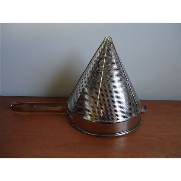 Lot of 2 - NEW Cone Style 12" Stainless Steel Strainer