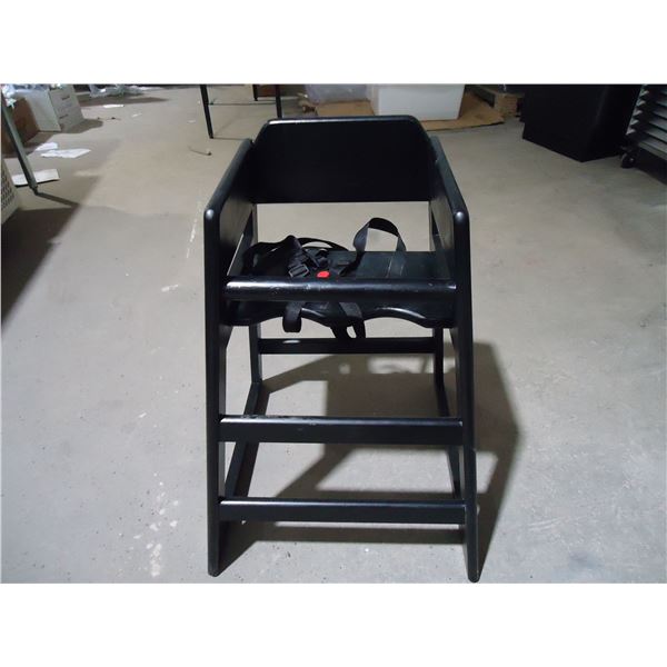 Black Wood High Chair