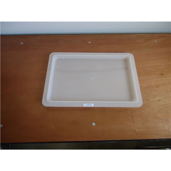 Lot of 6 - Poly Carb Natural White 12" x 18" Cover Food Storage Box (Cover Only)