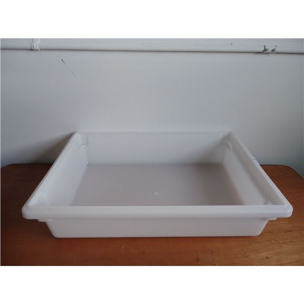 Lot of 3 - PolyCarb Natural White Food Storage Box 26" x 18" x 6"