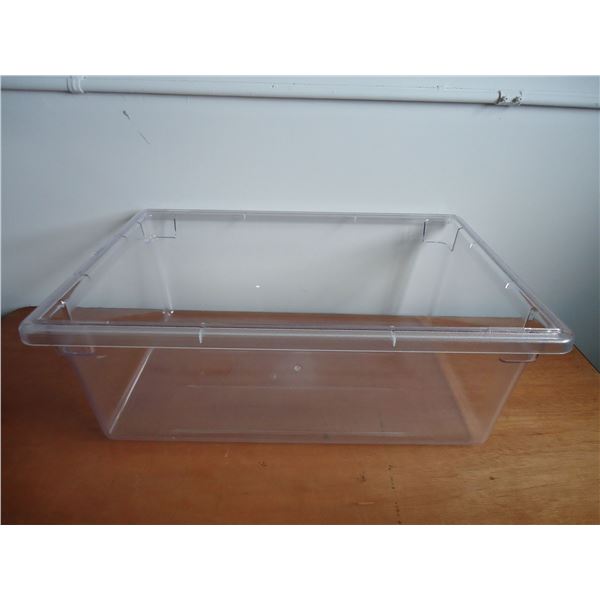 Lot of 3 - Poly Carb Clear 49.2L Food Storage Boxes 26" x 18" x 9"