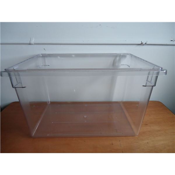 Lot of 3 - Poly Carb 83.3L Clear Food Storage Boxes 26" x 18" x 15"