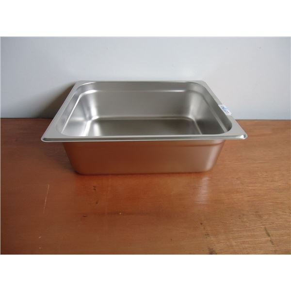 Lot of 6 - NEW Stainless Steel Half (1/2) Size Inserts 4"D