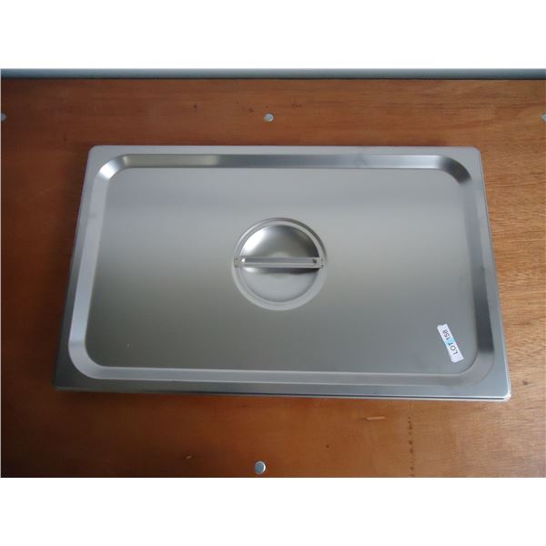 Lot of 6 - Stainless Steel Full Size Insert Lid (Lid Only)