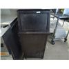 Image 1 : USED Brown Swing Lid Garbage Can on Casters