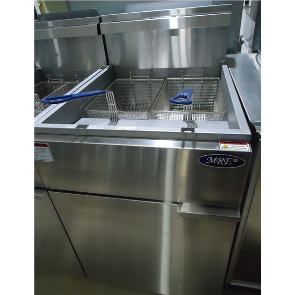 NEW Commercial Stainless Steel Double Basket Deep Fryer, 40 lb