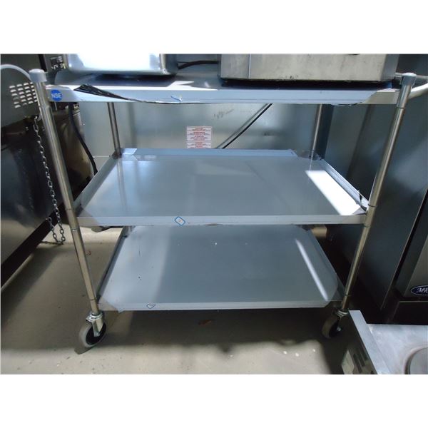 NEW Stainless Steel Cart, 3 Shelves, On Casters