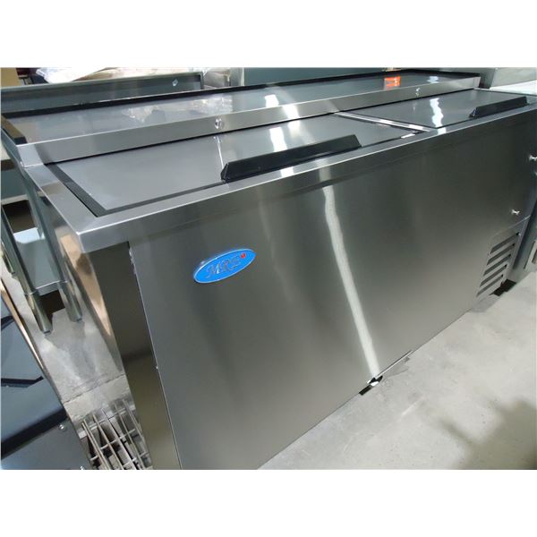 NEW Stainless Steel 65" Double Sliding Top Door Glass Chiller
