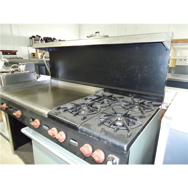 USED 5' Range with 36" Flat Top Grill and 4 Burners