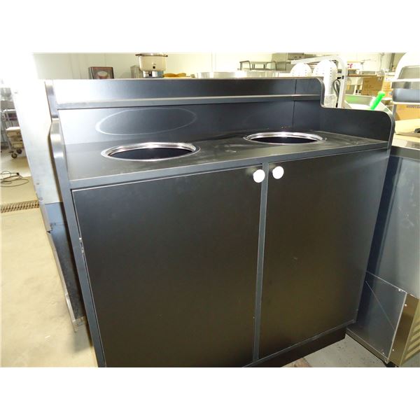 43" W Double Garbage Station with 2 Front Access Doors