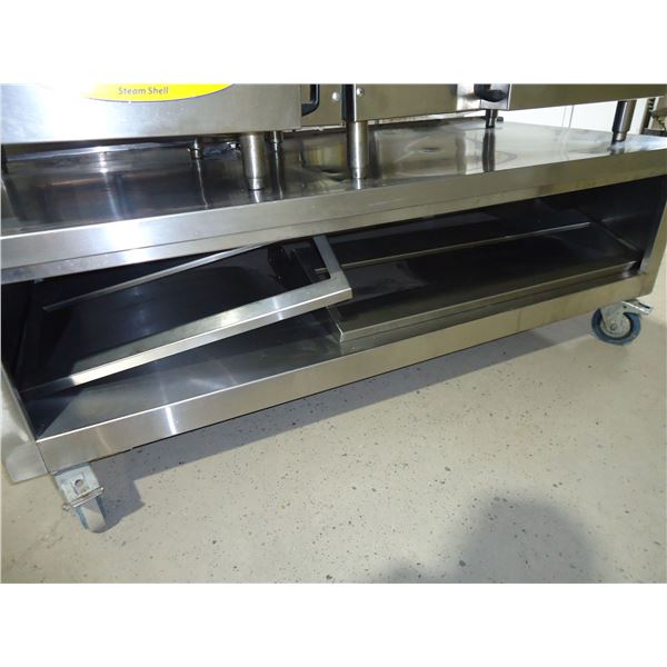 USED Stainless Steel 5' Equipment Stand on Wheels