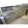 Image 1 : USED Quest 6' Range with 36" Grill, 4 Burners, 12" Hot Plate with 2 Ovens