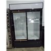 Image 1 : NEW 53" W Double Sliding Glass Door Cooler with Led Lights and 8 Shelves
