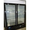 Image 1 : NEW 54" Double Glass Door Cooler with LED Lighting, 8 Shelves