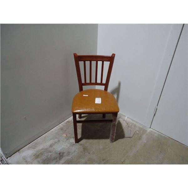 Metal frame base chair with vinyl cushion seat (sold as price per chair)