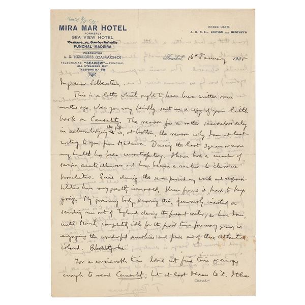 Harold Macmillan Document Signed and Percy Nunn Autograph Letter Signed