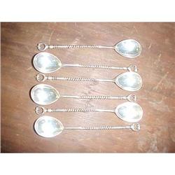 LOT 6 STERLING DEMITASE SPOONS