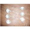 Image 1 : LOT 6 STERLING DEMITASE SPOONS