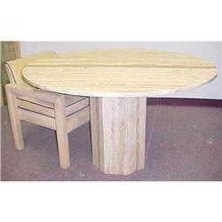 TRAVERTINE DINING TABLE