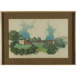 Richard Neutra Architectural Drawing Hrabe