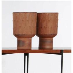 David Cressey - Pair of planters with "Rib