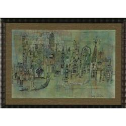 Ynez Johnston - mixed media on paper