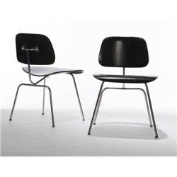 Charles & Ray Eames - Pair of black "DCM"