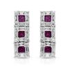 Image 1 : Natural 3.02 CTW Diamond & Baguette Earring 14K White Gold - REF-230K4R