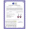 Image 2 : Genuine 1.24 ctw Ruby Earrings 14KT Rose Gold - REF-41Y6F