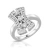 Image 1 : Natural 0.60 CTW Diamond Ring 14K White Gold - REF-91W8H