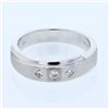 Image 1 : Natural 0.18 CTW Princess Diamond Ring 18K White Gold - REF-121N5Y