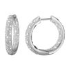 Image 1 : 0.46 CTW White Round Diamond Hoop  Earring 14K White Gold - REF-100K2M