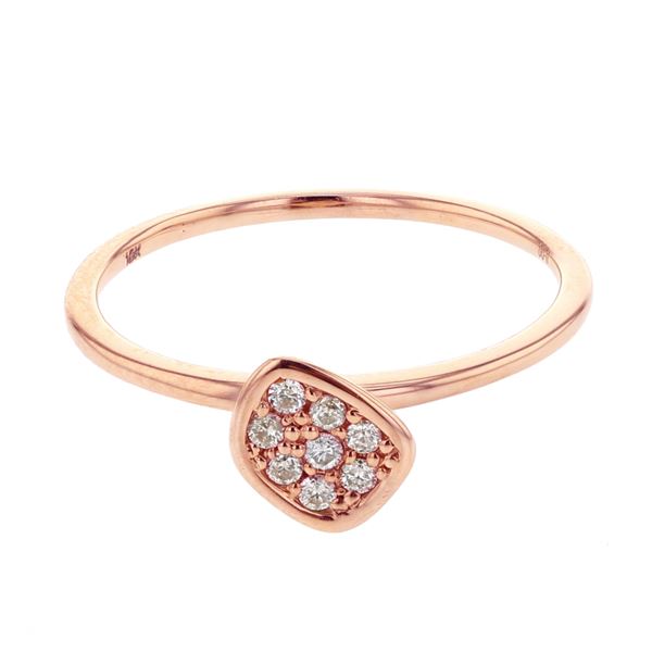 Natural 0.11 CTW Diamond Ring W=7MM 18K Gold - REF-28T8X