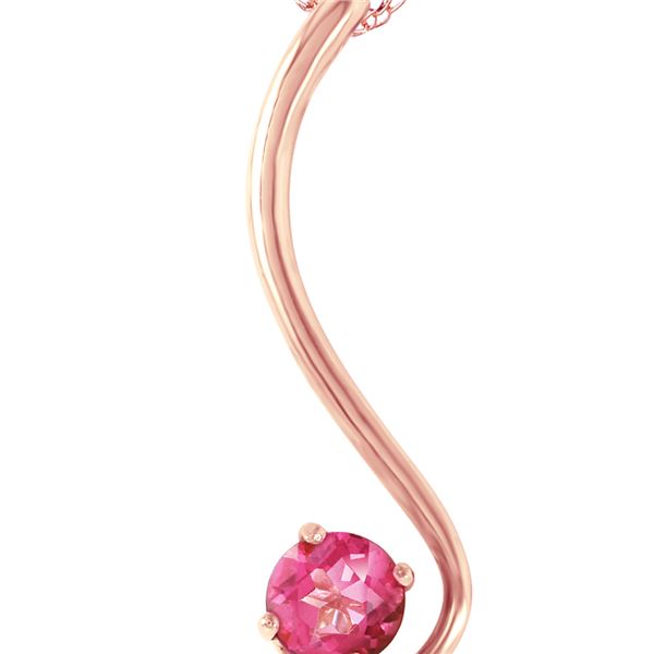 Genuine 0.55 ctw Pink Topaz Necklace 14KT Rose Gold - REF-26T6A