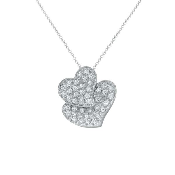 Natural 0.72 CTW Diamond Necklace 18K White Gold - REF-89N3Y