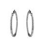 Image 3 : 1.68 CTW White Round Diamond Hoop  Earring 14K White Gold - REF-181N8A