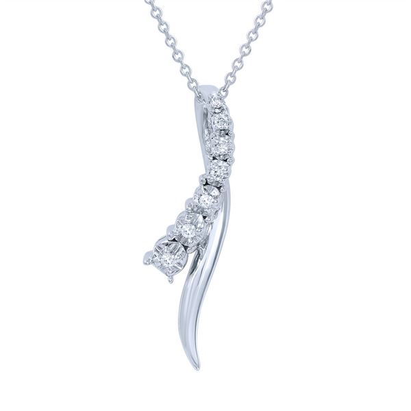 Natural 0.08 CTW Diamond Necklace 14K White Gold - REF-33N3Y