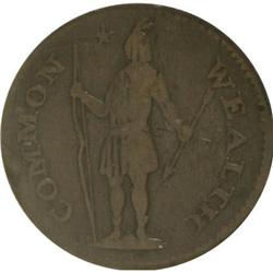 1787 1/2 C Massachusetts Half Cent VF20 NGC