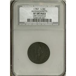 1787 1/2 C Massachusetts Half Cent XF40 CSN